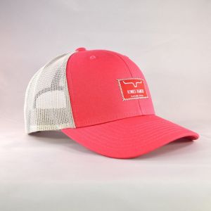 Kimes Ranch KR Branded Pink/Silver Trucker Snapback Hat